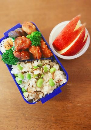 枝豆&塩昆布ご飯弁当-レシピのメイン写真