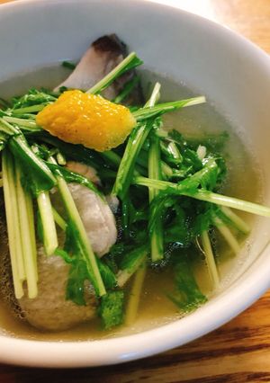 ぶりアラと水菜のゆず塩汁-レシピのメイン写真