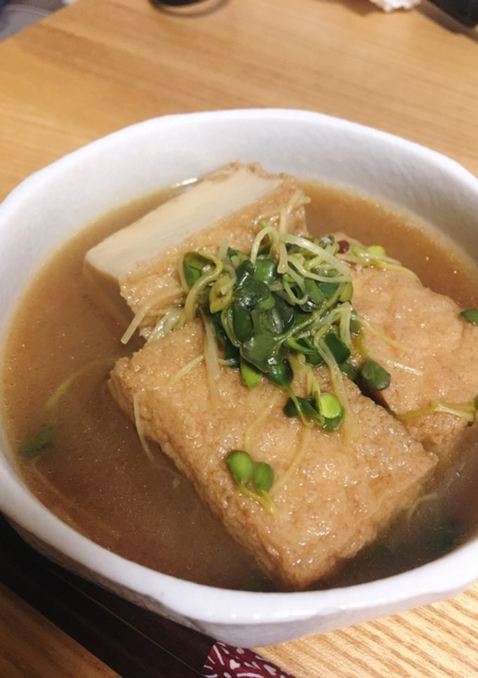 厚揚げとかいわれの煮物-レシピのメイン写真