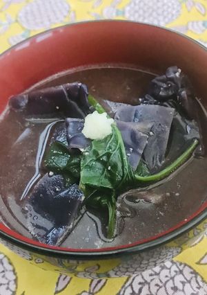 風邪撃退の黒いみそ汁-レシピのメイン写真