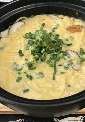 土鍋でウニ豆乳スープパスタ-レシピのメイン写真