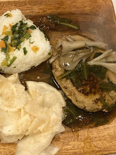 春菊と舞茸のあんかけ大豆ハンバーグ-レシピのメイン写真
