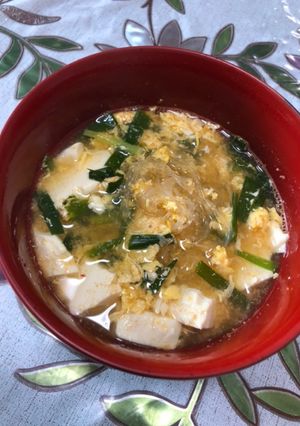 ズボラ主婦のチゲ春雨スープ-レシピのメイン写真