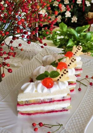 クリスマスレアチーズケーキ風サンドイッチ-レシピのメイン写真