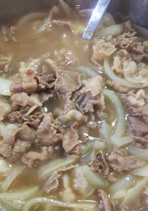 簡単美味・普通の牛丼の具材-レシピのメイン写真