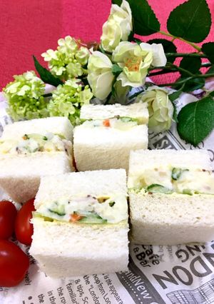 ☆ ポテトサラダで作る簡単サンドイッチ-レシピのメイン写真