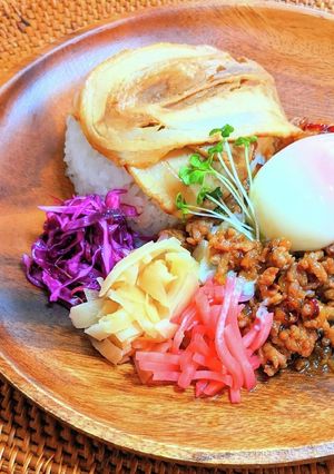 チャーシューひき肉ライス-レシピのメイン写真