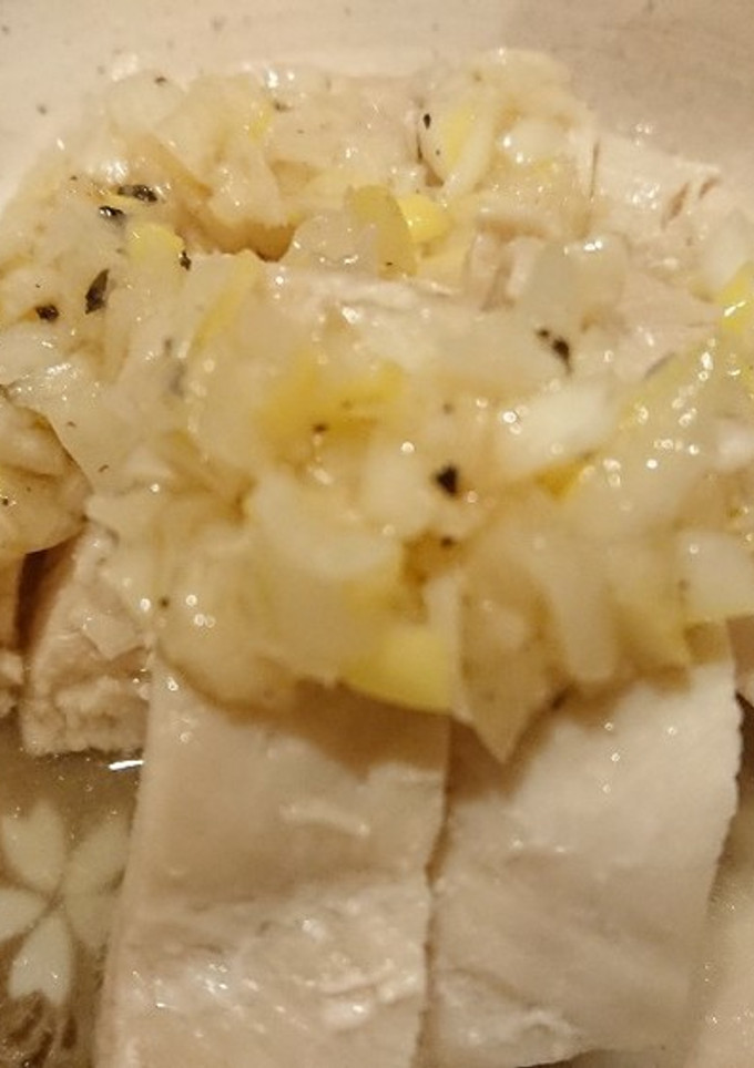 蒸し鶏のネギ塩レモン-レシピのメイン写真