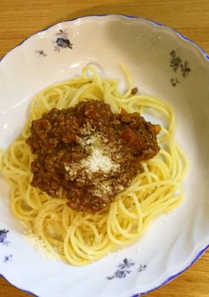 ミートソーススパゲッティ。-レシピのメイン写真