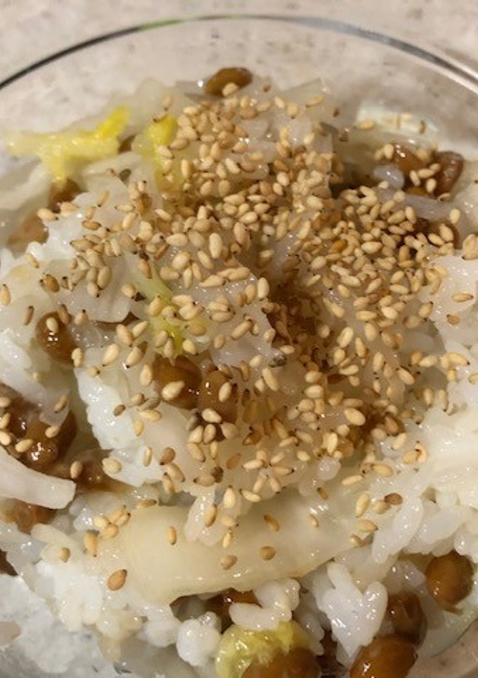 納豆と白菜の漬物の混ぜご飯-レシピのメイン写真