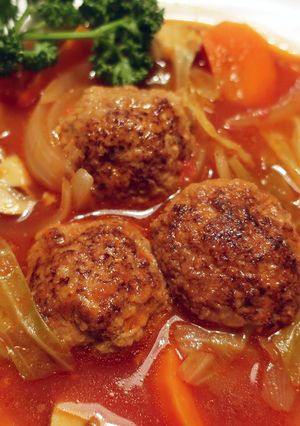 ミートボールのトマト野菜スープ-レシピのメイン写真