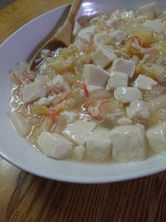 豆腐白菜カニかまのあんかけ-レシピのメイン写真
