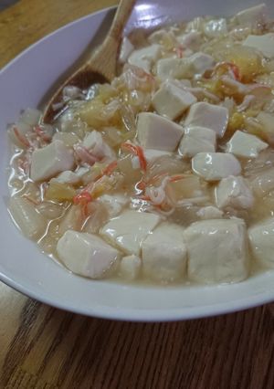 豆腐白菜カニかまのあんかけ-レシピのメイン写真