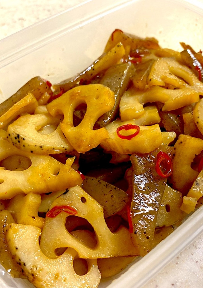 【作り置き】蓮根とこんにゃくのきんぴら-レシピのメイン写真