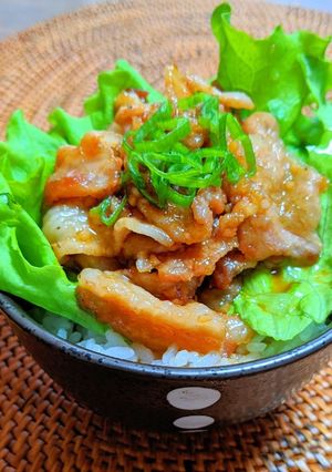 ジューシーミニ豚バラ肉丼-レシピのメイン写真