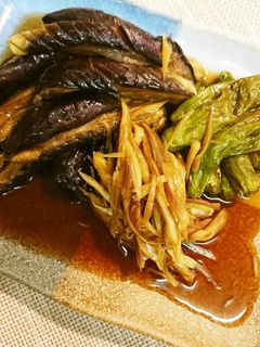 ナスとししとう揚げ煮浸し-レシピのメイン写真