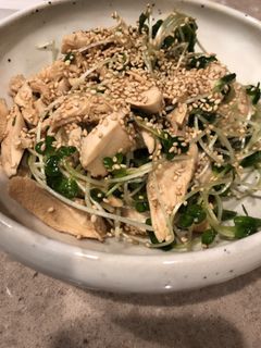 簡単 ささみとかいわれの中華風サラダ-レシピのメイン写真