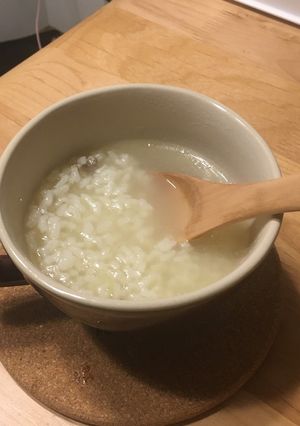 鍋の後の出汁で米から作る雑炊-レシピのメイン写真