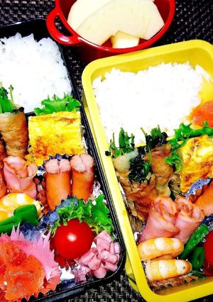 息子と娘のお弁当19.11.25-レシピのメイン写真
