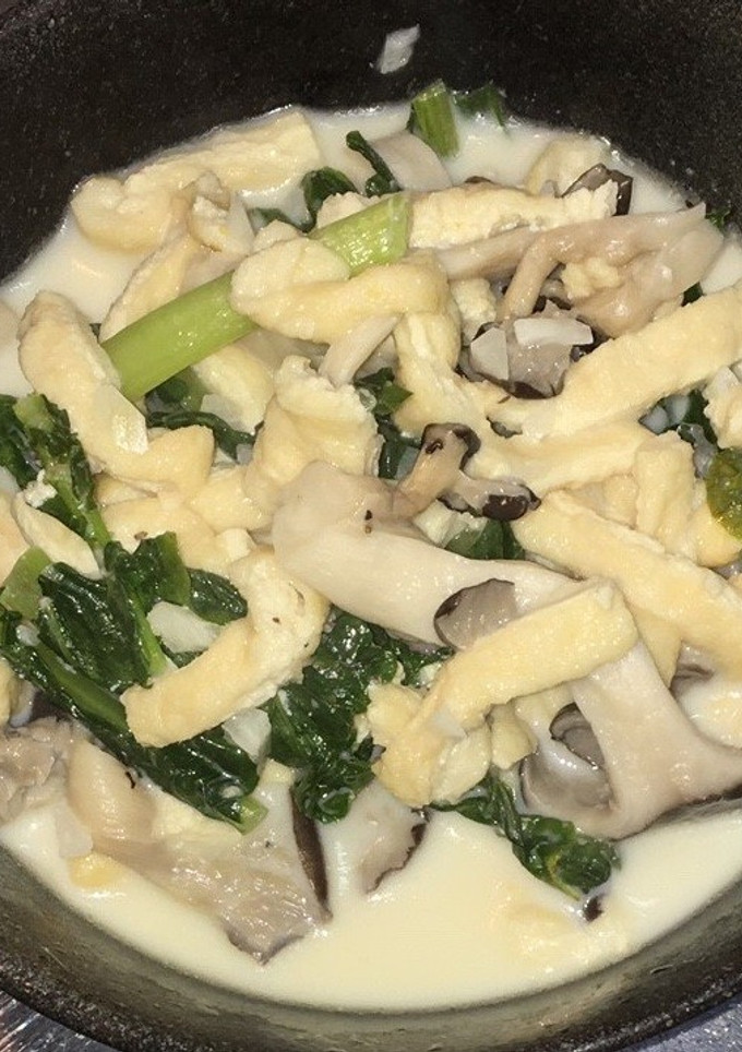 大根の葉と油揚げのチーズ煮込み-レシピのメイン写真