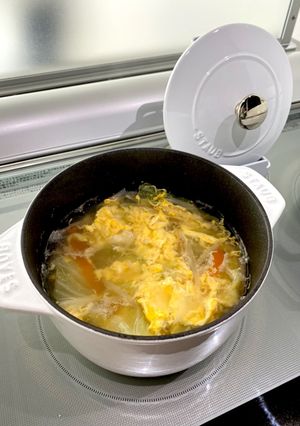 簡単野菜たっぷり卵スープ-レシピのメイン写真
