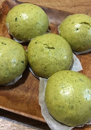 かき菜の炭酸まんじゅう-レシピのメイン写真