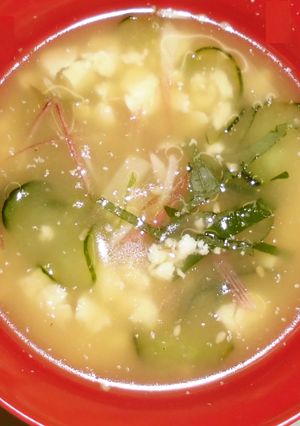胡瓜とみょうがのごまみそ汁-レシピのメイン写真