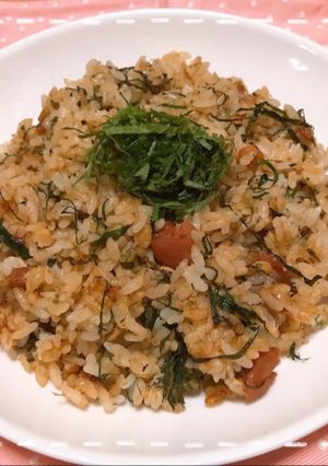 大葉香る梅干しとツナの和風炒飯☆-レシピのメイン写真