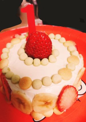 砂糖加えず☆一歳誕生日のスマッシュケーキ-レシピのメイン写真