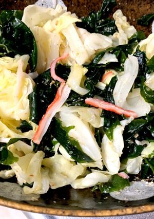 レンジ5分！キャベツとわかめの中華サラダ-レシピのメイン写真