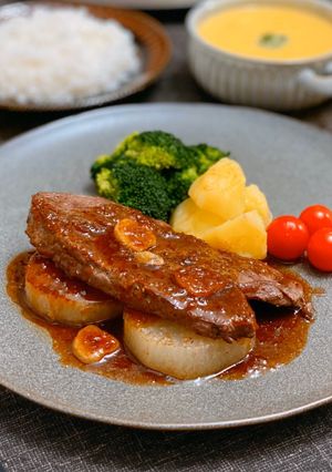大根ステーキ☆牛ステーキのせ-レシピのメイン写真