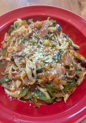 糖質ゼロ麺ナポリタン-レシピのメイン写真