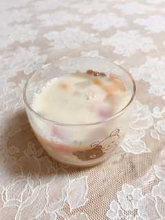 超簡単!フルーツ牛乳寒天-レシピのメイン写真