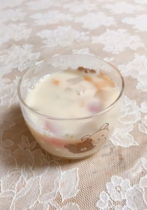 超簡単!フルーツ牛乳寒天-レシピのメイン写真