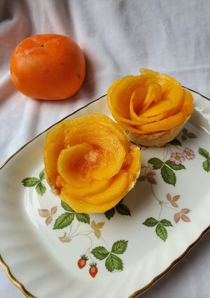 柿de薔薇のタルト☆ヴィーガンスイーツ-レシピのメイン写真