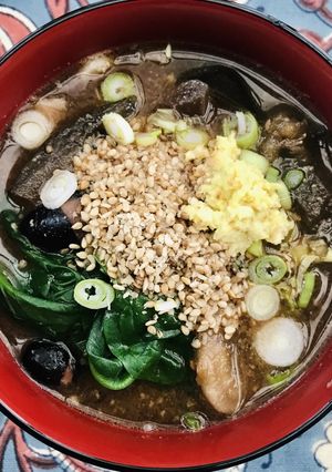 風邪撃退の黒いみそ汁その2-レシピのメイン写真