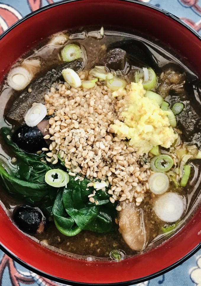 風邪撃退の黒いみそ汁その2-レシピのメイン写真