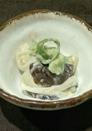 減塩 なすと玉ねぎのごまみそ和え-レシピのメイン写真