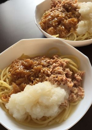 なめ茸とシーチキンと大根おろしのパスタ-レシピのメイン写真