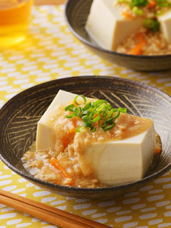 炊飯器でつくる鶏そぼろのあんかけ豆腐-レシピのメイン写真