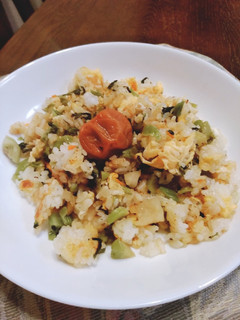 おみ漬け炒飯…梅干し添え-レシピのメイン写真