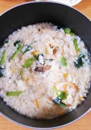 コストコ　ダシダの牛骨コムタンで雑炊-レシピのメイン写真