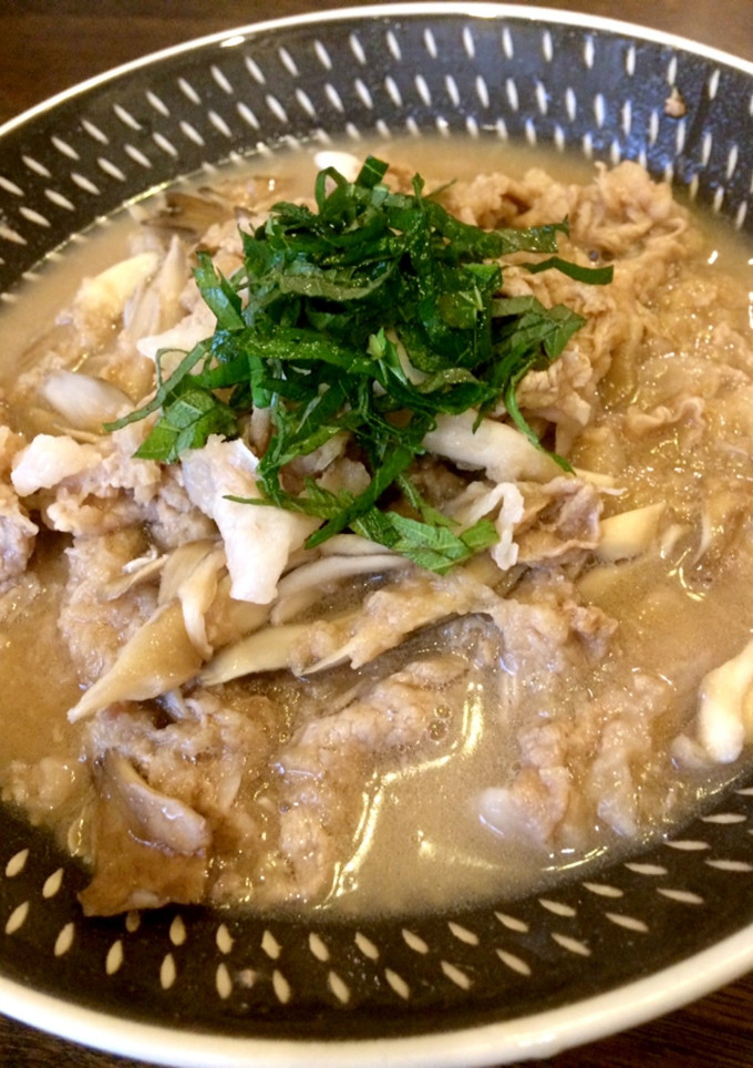 豚しゃぶしゃぶ肉と舞茸のみぞれ煮♪レンジ-レシピのメイン写真
