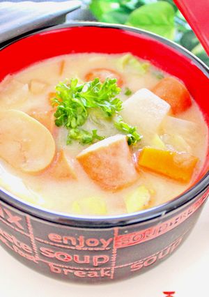 まるごと大豆味噌スープ-レシピのメイン写真