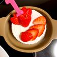 1歳の誕生日に◎ヨーグルトいちごクリーム