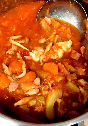 鶏肉とベーコンの香味野菜煮込み-レシピのメイン写真
