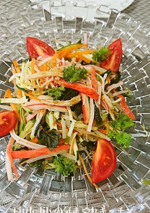 カニカマ と千切り野菜のサラダ-レシピのメイン写真