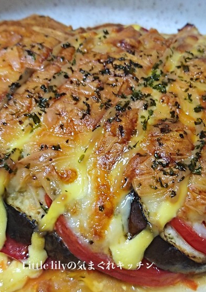 茄子とトマトのツナマヨチーズ焼き-レシピのメイン写真