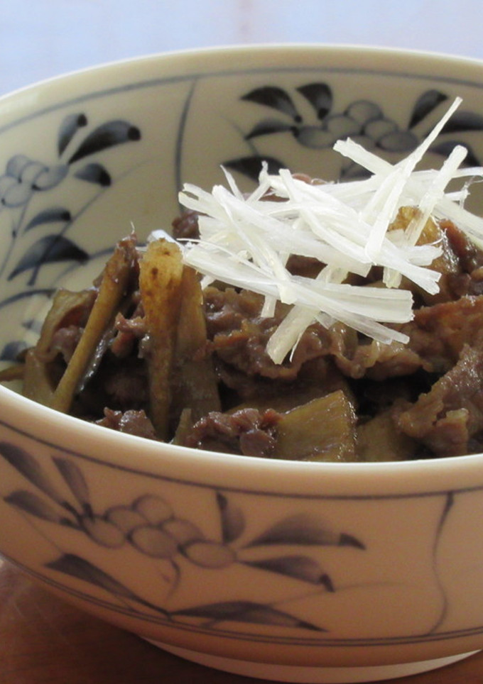 牛こま切れ肉とごぼうのきんぴら-レシピのメイン写真