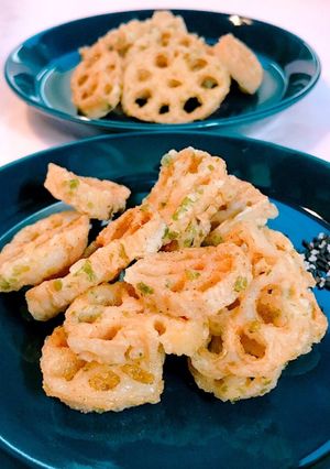 蓮根のシャキシャキ✨磯辺揚げ風　-レシピのメイン写真